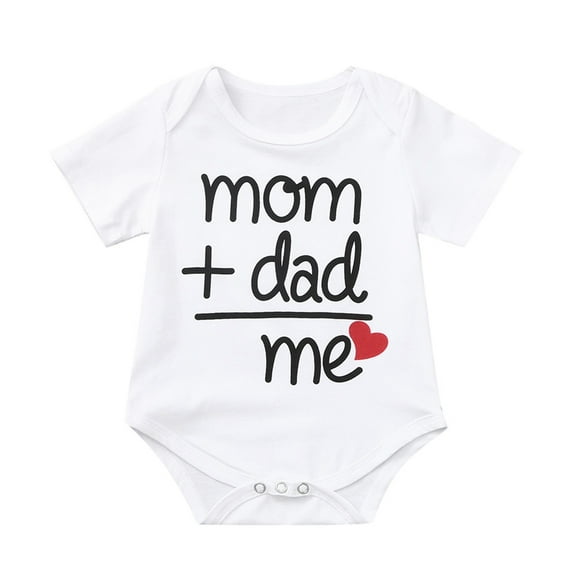 Rovga Toddler Boys Clothes 18-24 Months Toddler Baby Letter Printed Tops Bodysuit Romper Clothes Cute Playsuit White