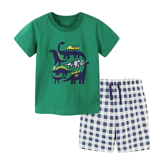 Rovga Toddler Boys Short Sleeve Printed T-Shirt Tops Shorts Child Kids 2PCS Set Child Outfits Clothes Leisure Outwear