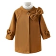 thumbnail image 1 of Rovga Toddler Girls Coats Kids Toddler Baby Autumn Winter Solid Cotton Long Sleeve Bow Tie Jacket Coat Clothes, 1 of 7