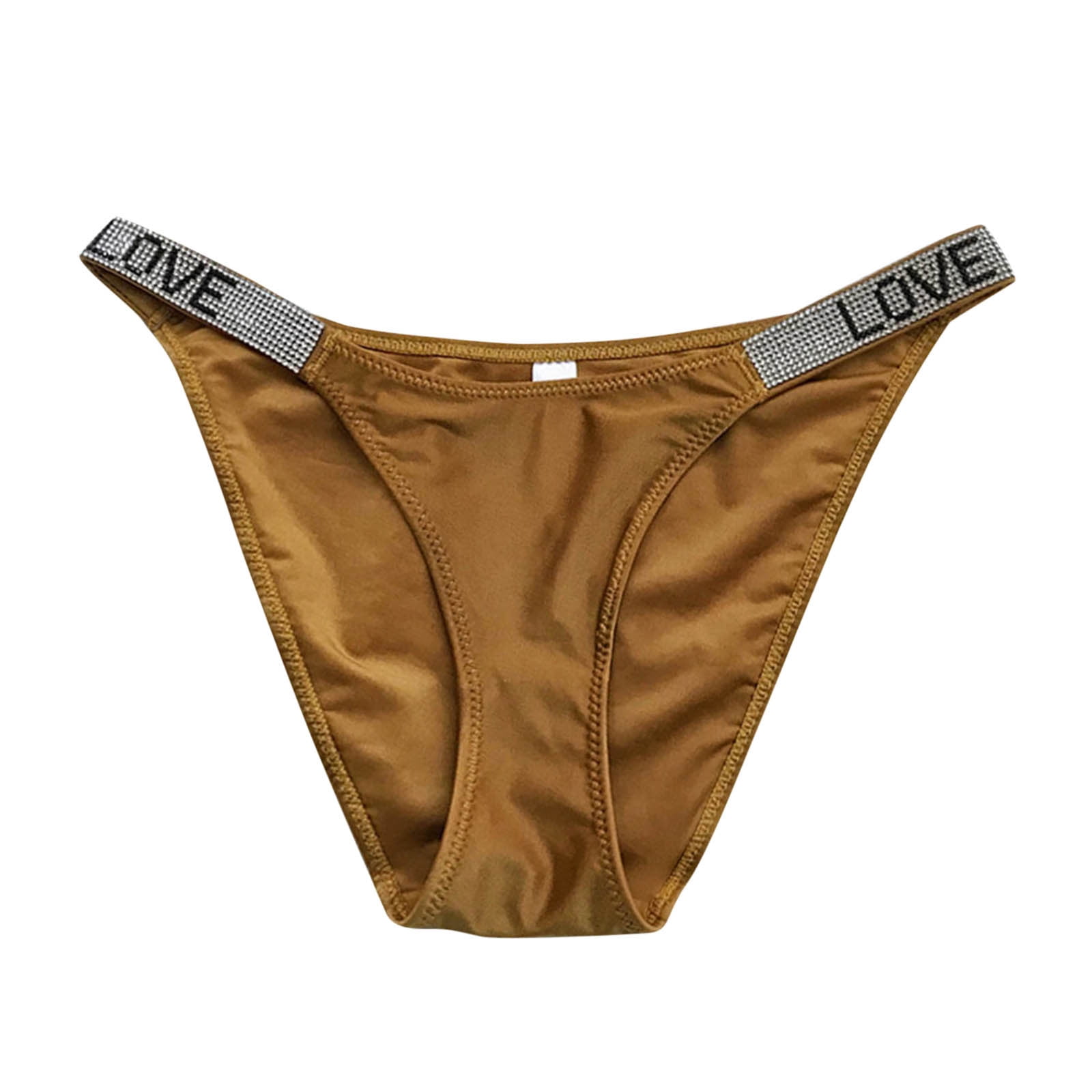 Rovga Underpants Panties Thongs For Women Letter Rhinestones G