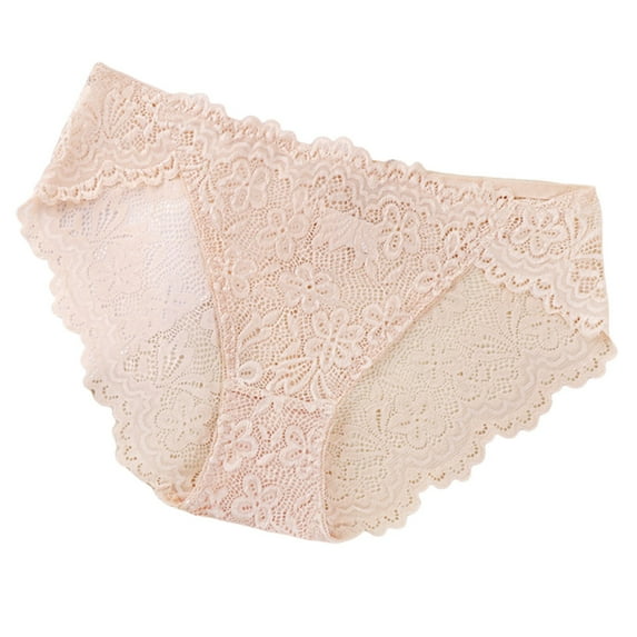 Rovga Underwear Lace Briefs Close Fitting Comfortable Thin Cut Out Women Briefs Soft Breathable Brief