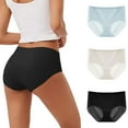 thumbnail image 1 of Rovga Underwear Women Mixed Color 3-Pack Ice Silk Seamless Popular Comfortable Undies Comfort Breathable Brief, 1 of 8