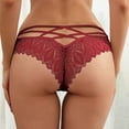 thumbnail image 1 of Rovga Women Panties Hot Pantiescrochet Lace Lace Up Panty Hollow Out Underwear, 1 of 8