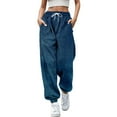 thumbnail image 1 of Rovga Women Pants Casual Trousers Daily Long Elastic Legging Floral Printed High Waistband Fashion Sweat Pant Comfy Bottoms, 1 of 4