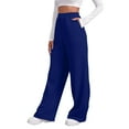 thumbnail image 1 of Rovga Women Pants Lined Straight Bottom Sweatpants Joggers Pants Workout High Waist Yoga Pants Pockets Female Bottoms, 1 of 7