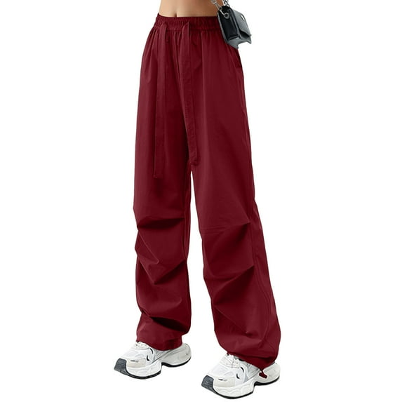 Rovga Women Pants Overalls High Waist Wide Leg Straight Casual Trousers Pants Breathable Fashion Sweatpants Stylish Streetwear