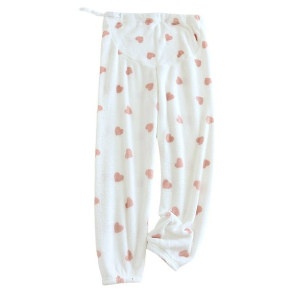 Rovga Women Pants Spring Fall Warm Flannel Casual Trousers Pants Adjustable Trousers Home Fashion Pajama Pants Casual Trousers Pants Relaxed Streetwear