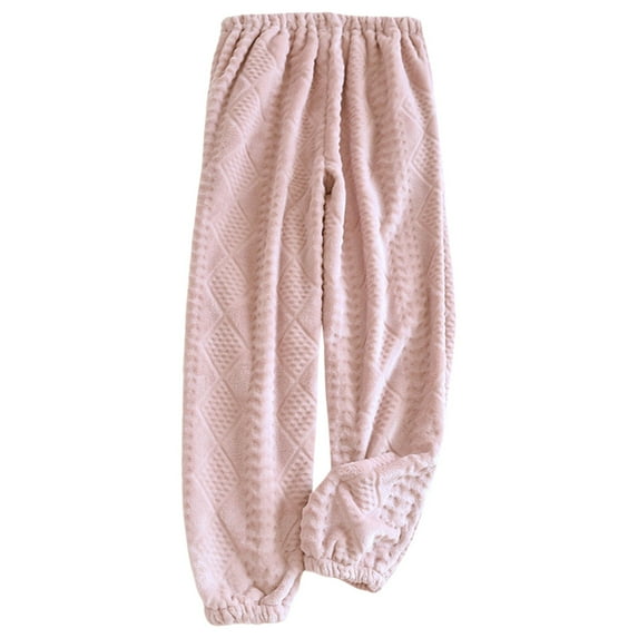 Rovga Women Pants Spring Fall Warm Flannel Casual Trousers Pants Adjustable Trousers Home Fashion Pajama Pants Casual Trousers Pants Comfy Bottoms