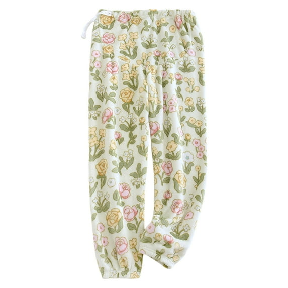 Rovga Women Pants Spring Fall Warm Flannel Casual Trousers Pants Adjustable Trousers Home Fashion Pajama Pants Casual Trousers Pants Relaxed Outwear
