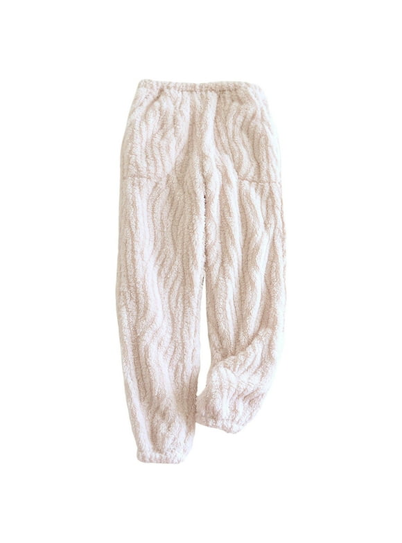 Rovga Women Pants Spring Fall Warm Flannel Casual Trousers Pants Home Fashion Pajama Pants Casual Trousers Pants Female Streetwear