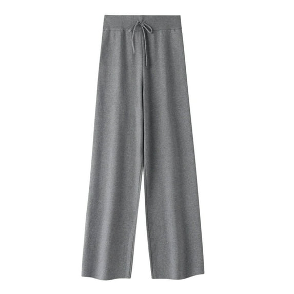 Rovga Women Pants Wide Leg Straight Leg Drapey Floor Sweeping Wool Pants Comfy Bottoms