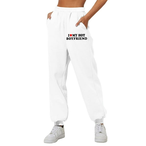 Rovga Women Pants Workout High Waist Yoga Pants Pockets Lined Straight Bottom Sweatpants Joggers Classic Bottoms