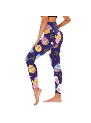 EHTMSAK Easter Leggings for Women Stretchy Novetly Rabbit Print