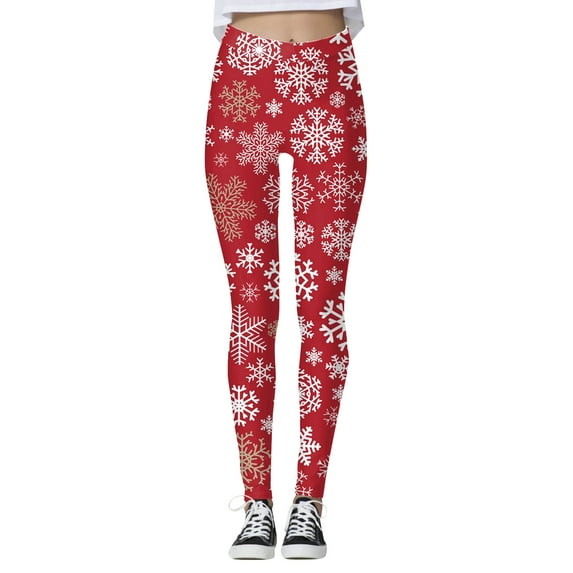 Rovga Women'S Leggings Soft Yoga Pants Christmas Printed Pants Leggings For Leggings Running Christmas Santa Party Snowman Leggings