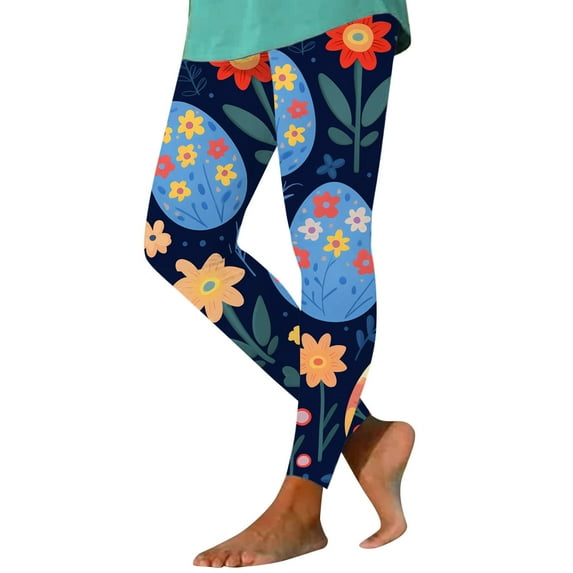 Rovga Women'S Leggings Sports Yoga Pants Colorful Printed Leggings Slim Leg Compression Tight Relax Fitwomens Clothes White Xl