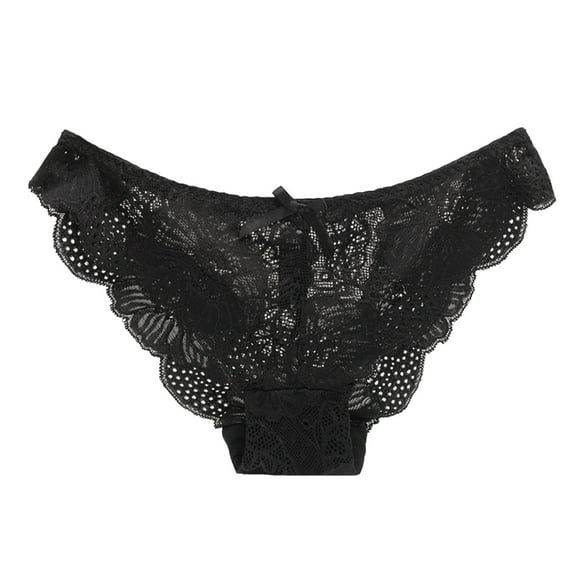 Rovga Women'S Lingerie Female Lace Panty Black Hipsters Briefs 1 Pcs