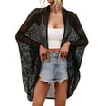 thumbnail image 1 of Rovga Women'S Swimwear Cover Ups Solid Color Long Sleeve Swimsuit Beach Cover Up Loose Button Down Bikini Bathing Suit L Black, 1 of 7