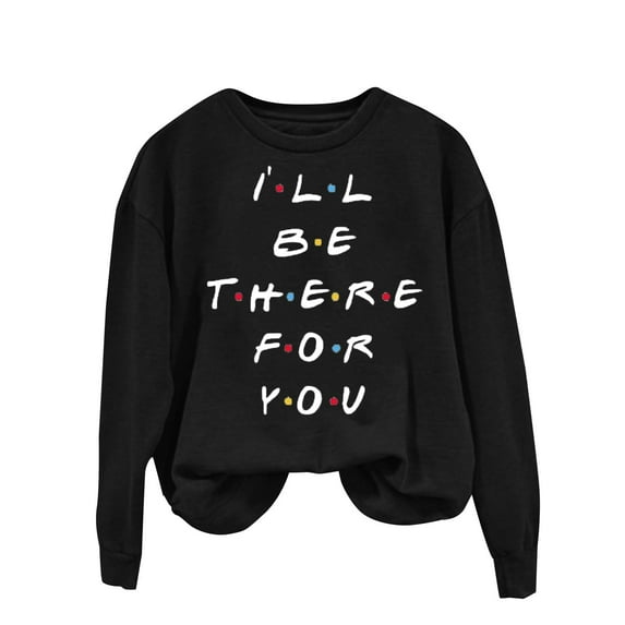 Rovga Women Sweatshirts Valentine's Day O-Neck Sweatshirt Long Sleeve Sweatshirt Holiday Pattern Shirt Stylish Outwear