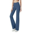 thumbnail image 1 of Rovga Women Yoga Long Pants Ladies Solid Color High Waist Slim Casual Pants Elastic Elastic Fashion Micro Flared Pants, 1 of 7