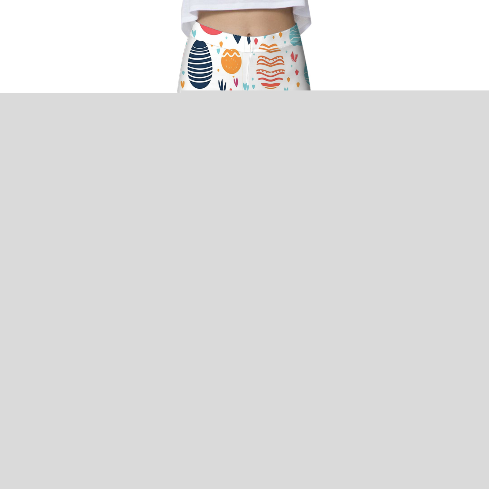 thumbnail image 1 of Rovga Womens Leggings High Waist Yoga Easter Day Bunny Prints Tights Compression Yoga Running Fitness High Waist Pants Pants Trend Daily Wear White Xxl, 1 of 7