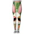 thumbnail image 1 of Rovga Womens Leggings Ladies Easter Floral Print Workout Tights Activewear Fitness Pants Slim Leg Yoga Pants Sexy Daily Wear Pink Xl, 1 of 7