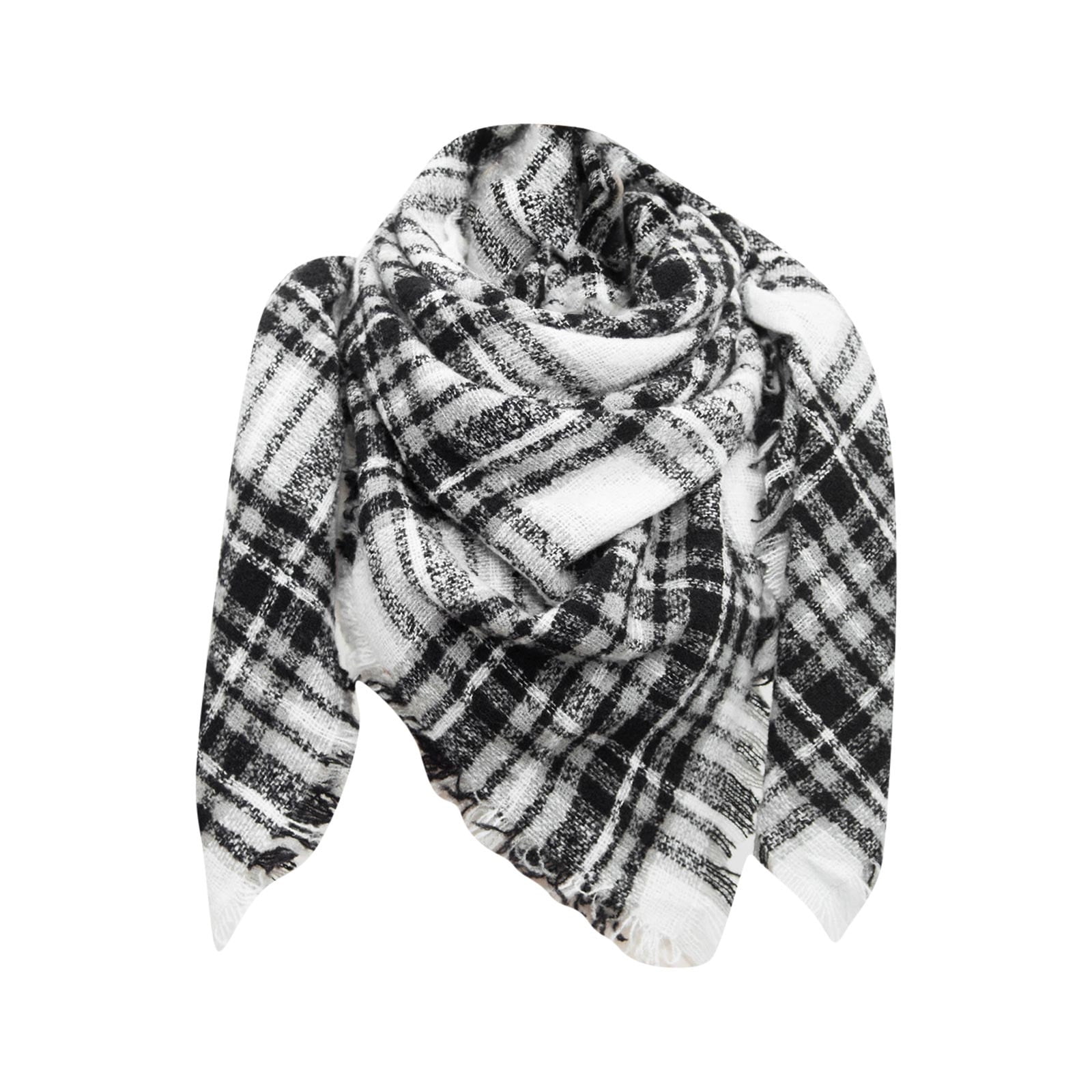 Rovga Womens Scarves & Wraps Women Fall Winter Scarf Classic Tassel