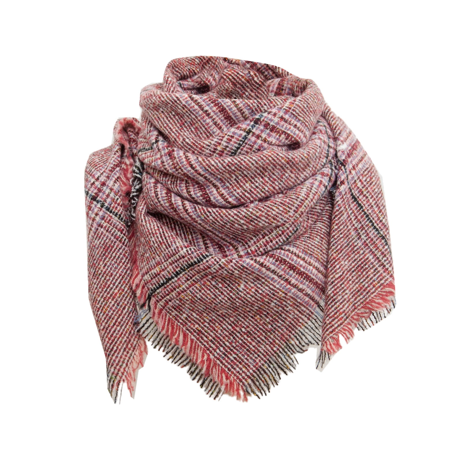 Rovga Womens Scarves & Wraps Women Fall Winter Scarf Classic Tassel