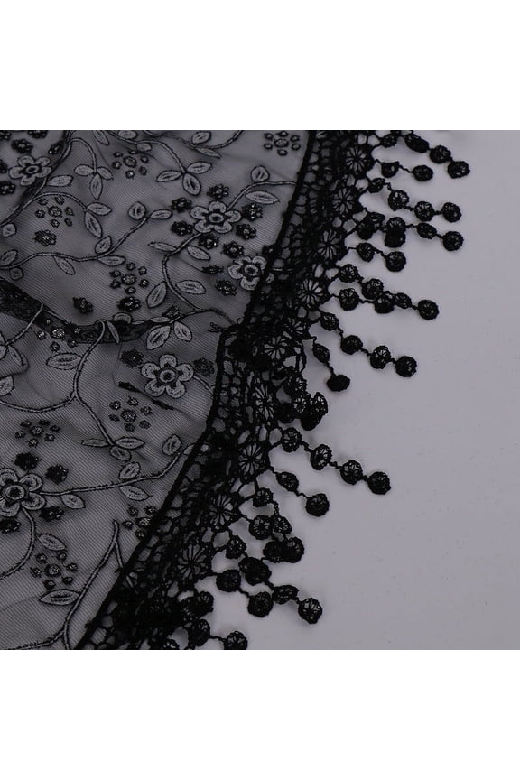 Womens Scarves & Wraps Women Lace Sheer Floral Scarf Shawl Wrap Tassel Scarf