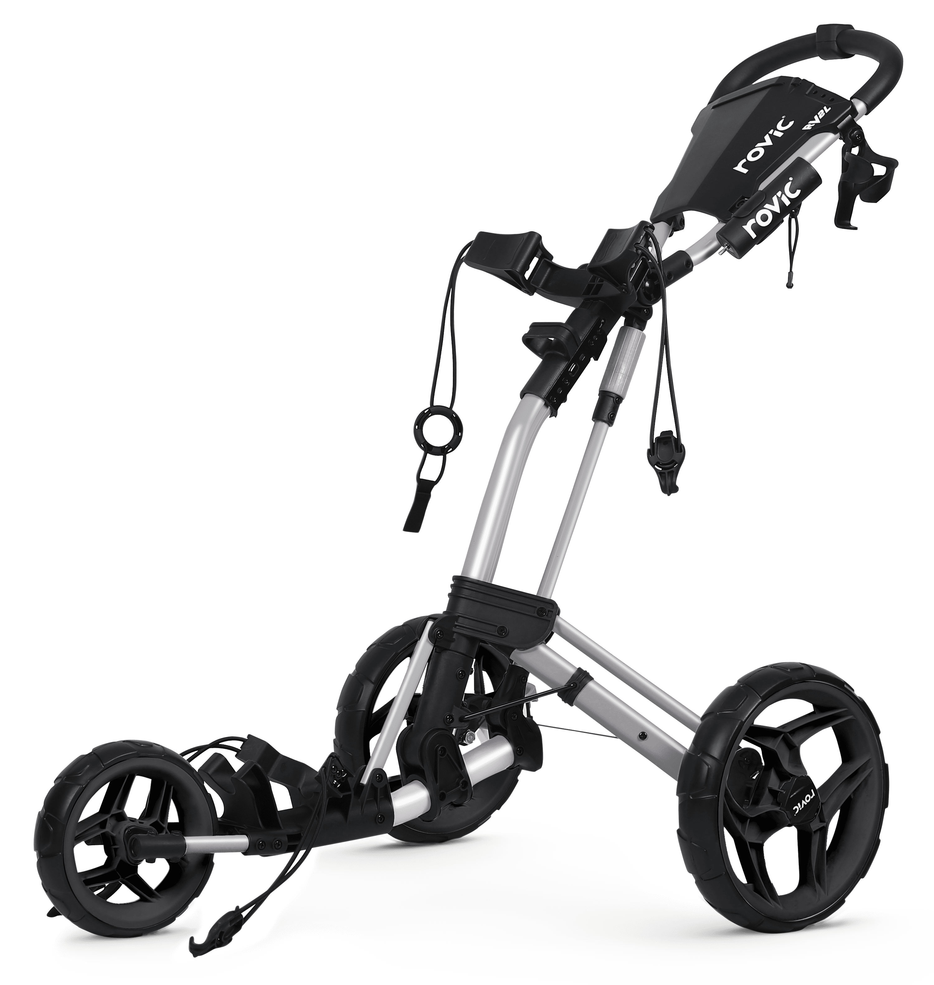 Rovic Model RV2L | 3-Wheel Golf Push Cart | Folding Collapsible