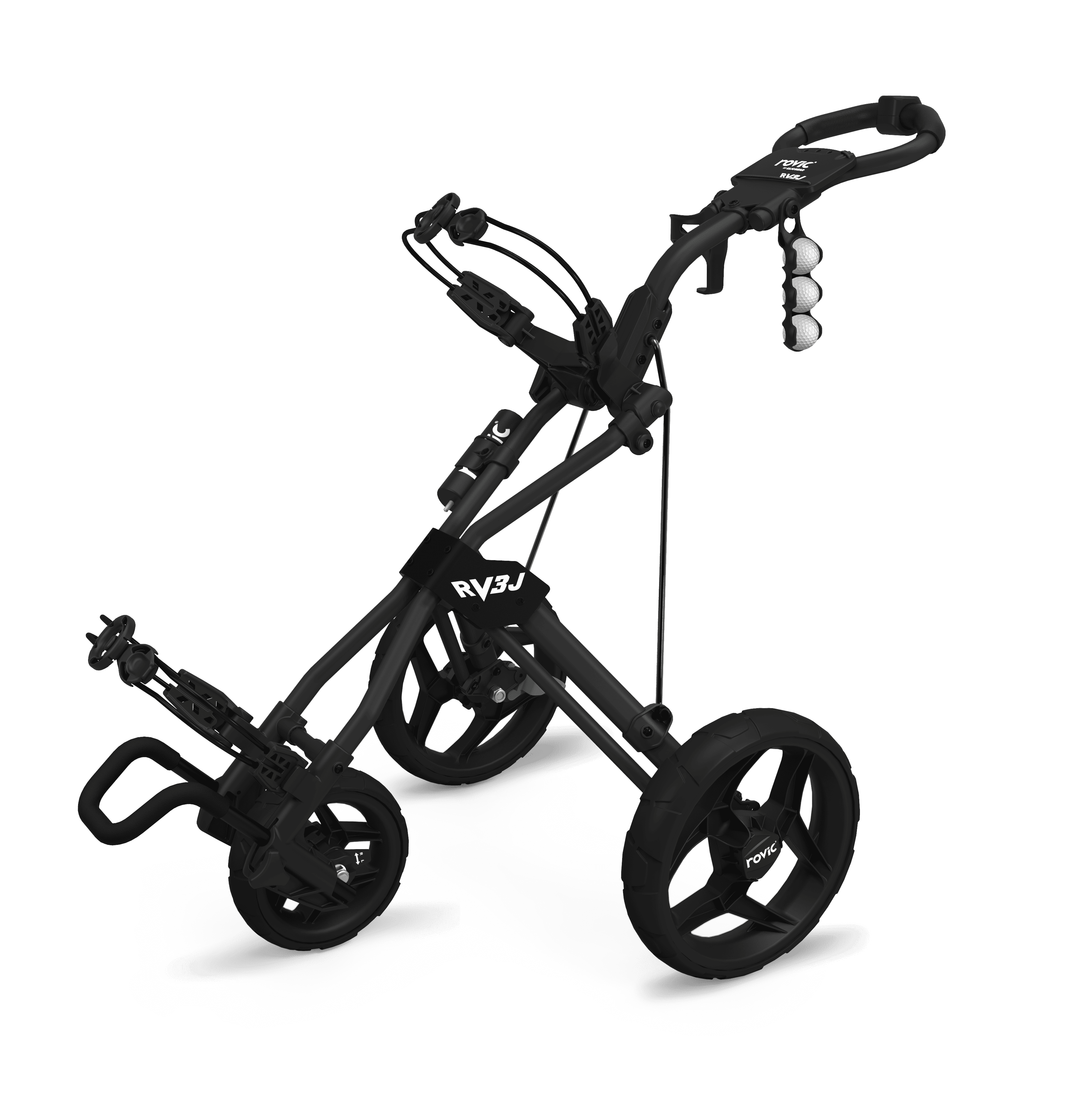 Rovic by Clicgear RV3J Junior 3-Wheel Golf Push Cart, Lime