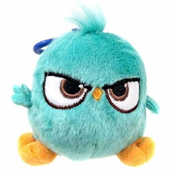 Rovio Angry Birds Hatchlings Blue-Green 4-Inch Plush Clip On
