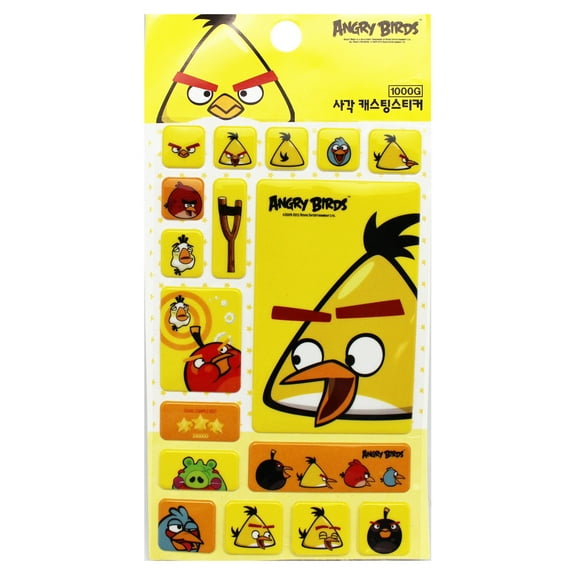 Rovio's Angry Birds Raised Surface Sticker Collection (17 Stickers)