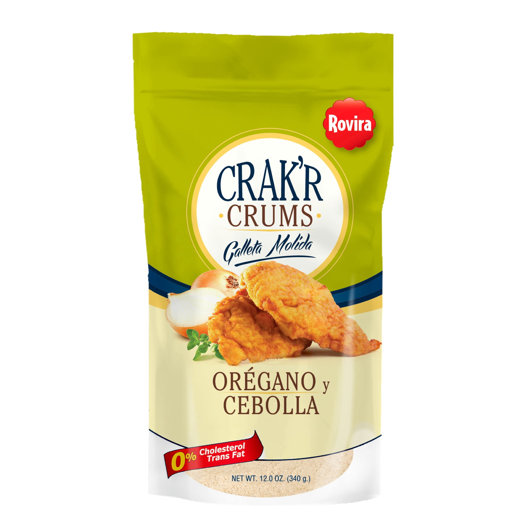 Rovira Oregano & Onion Crums Snack Crackers, 12oz Resealable Pouch