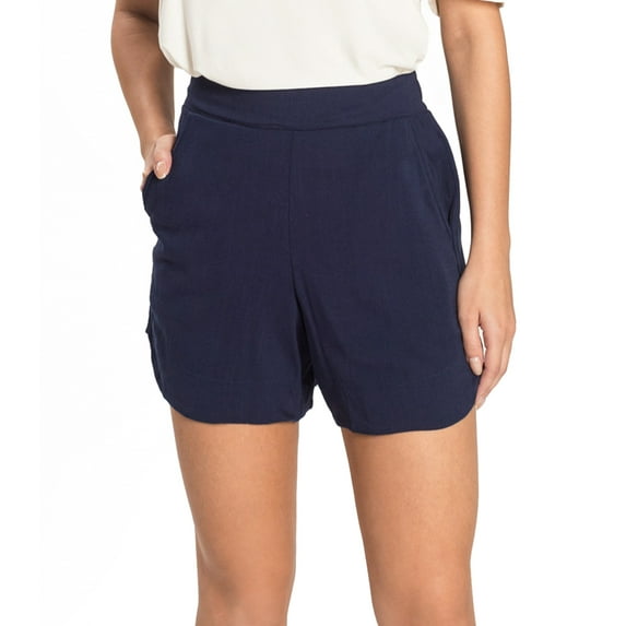 Rovitex Endless Collection Women's Side Pockets Shorts (Navy, Large)