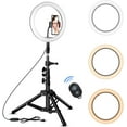 thumbnail image 1 of Rovtop 10 inch Ring Light with Stand Tripod, LED, Phone Holder for Selfie Camera Photography Makeup Video Live Streaming, 1 of 6