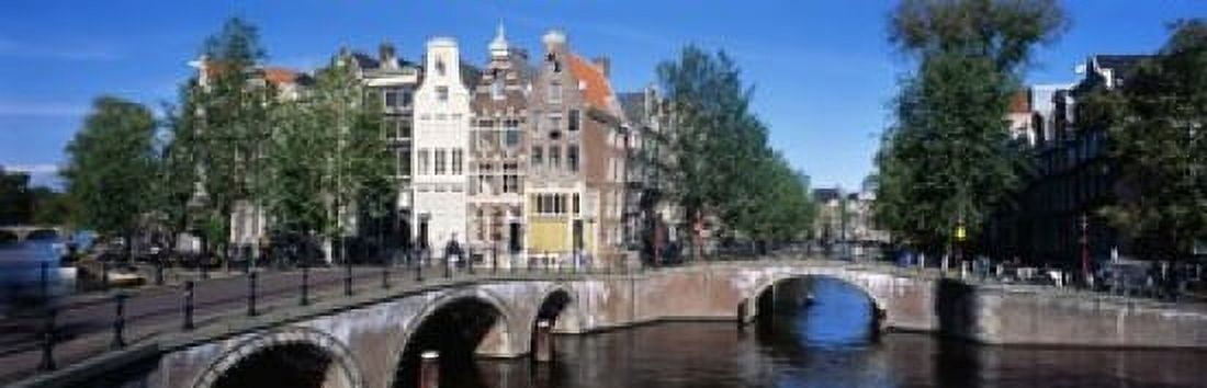 Row Houses Amsterdam Netherlands Canvas Art - Panoramic Images (18 x 6)