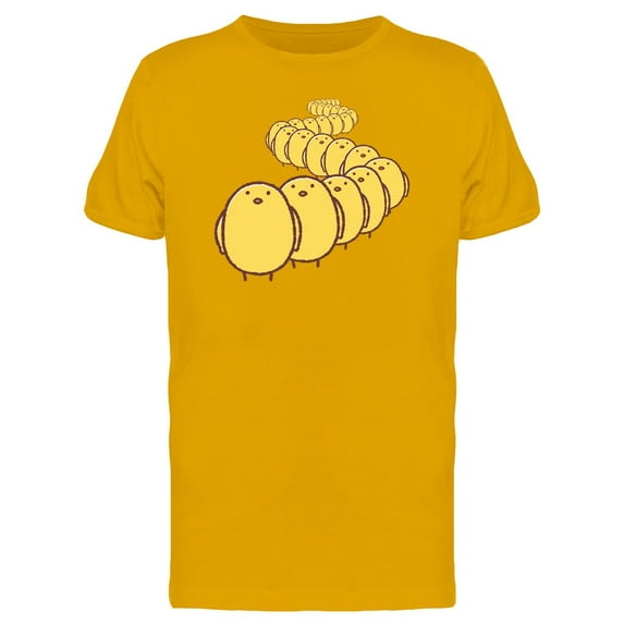 Row Of Cute Chickens T-Shirt Men -Image by Shutterstock, Male x-Large