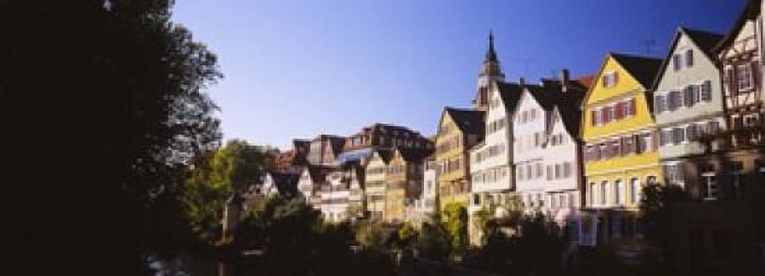 Row Of Houses In A City Tuebingen Baden-Wurttemberg Germany Canvas Art - Panoramic Images (18 x 7)