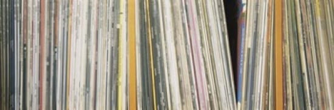 Row Of Music Records Germany Canvas Art - Panoramic Images (18 x 6)
