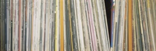 Row Of Music Records Germany Canvas Art - Panoramic Images (36 x 12)