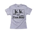 thumbnail image 1 of Row Row Row Your Boat - Crew Rowing Sign Stick Figure Girl's Cotton Youth Grey T-Shirt, 1 of 2
