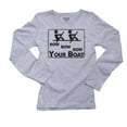thumbnail image 1 of Row Row Row Your Boat - Crew Rowing Sign Stick Figure Women's Long Sleeve Grey T-Shirt, 1 of 2