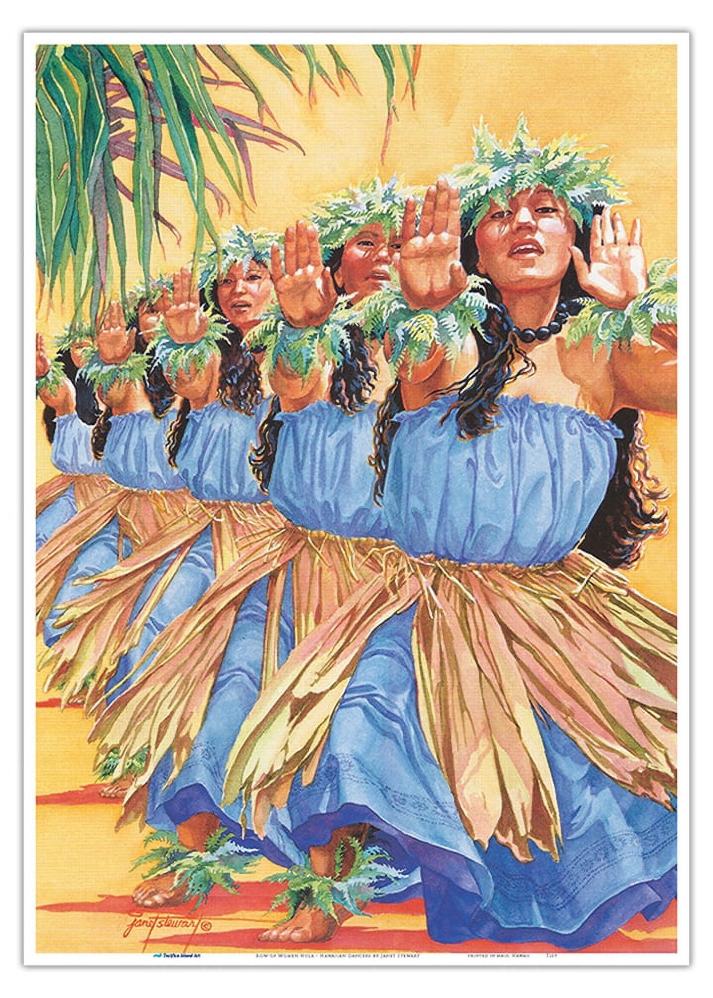 Row of Women Hula (Kekahi Pae O Nā Wahine Hula) Hawaiian Dancers