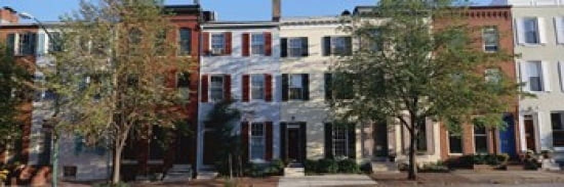 Row homes Philadelphia Canvas Art - Panoramic Images (18 x 6)