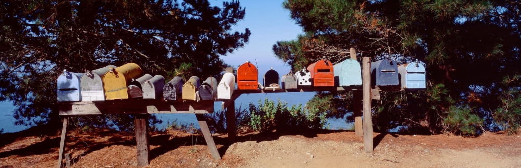 Row of mailboxes California USA Canvas Art - Panoramic Images (27 x 9)