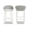 thumbnail image 1 of Rowan 27.5" Rope Barrel Low Back Patio Counter Stool, Set of 2, Optic White Acrylic, 1 of 6