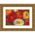 thumbnail image 1 of Rowan, Carol 14x11 Gold Ornate Wood Framed with Double Matting Museum Art Print Titled - Gerberas, 1 of 4