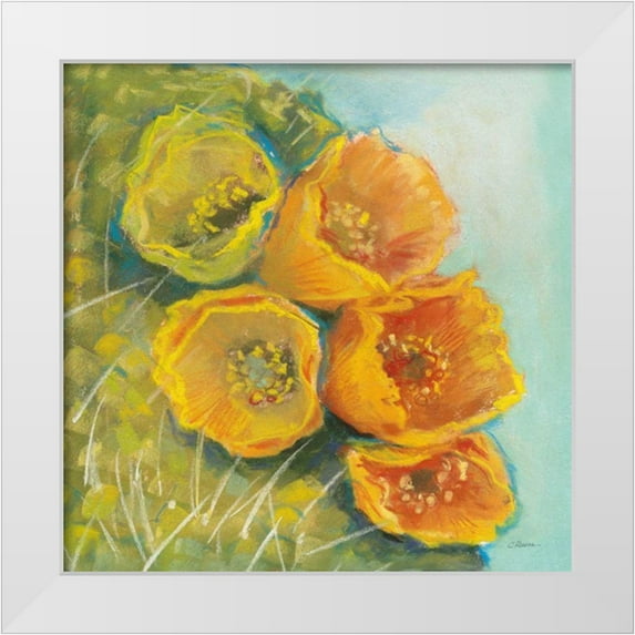 Rowan, Carol 15x15 White Modern Wood Framed Museum Art Print Titled - Blooming Succulent II