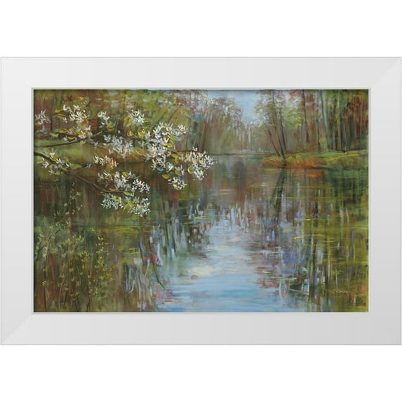 Rowan, Carol 18x13 White Modern Wood Framed Museum Art Print Titled - Spring Reflection