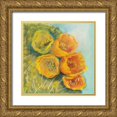 thumbnail image 1 of Rowan, Carol 26x26 Gold Ornate Wood Framed with Double Matting Museum Art Print Titled - Blooming Succulent II, 1 of 4